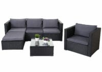 Rattan Gartenlounge Sitzgruppe Brescia ~ mit Kissen