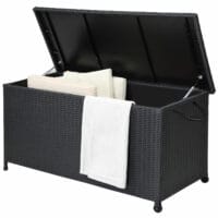 Rattan Kissenbox Auflagenbox mit Hubautomatik + Räder