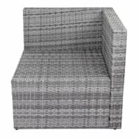 Rattan Lounge Flexi Garten Sitzgruppe ~ grau Polster creme