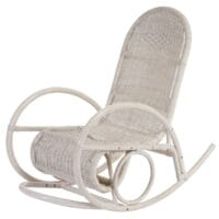 Rattan Schaukelstuhl Esmeraldas ~ Auflage creme