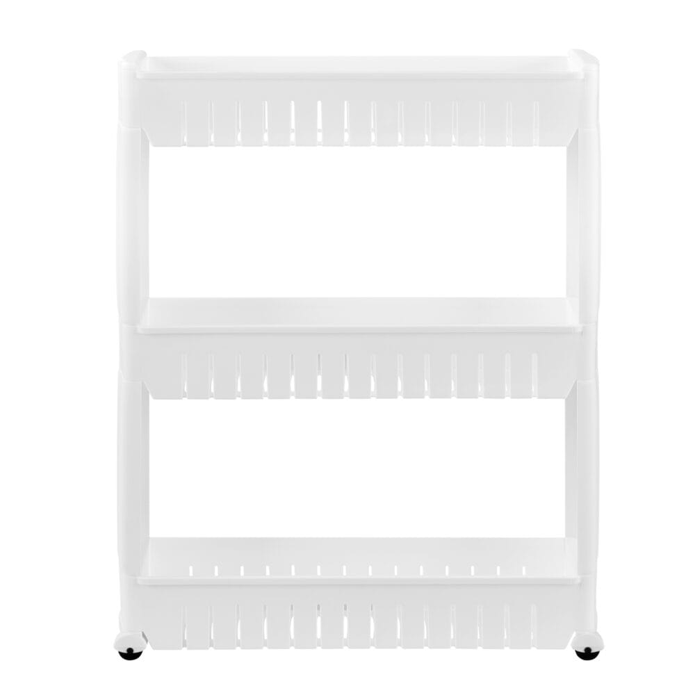 Rollregal 72x12x54.5cm 3 Etagen Weiss