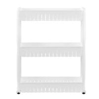 Rollregal 72x12x54.5cm 3 Etagen Weiss