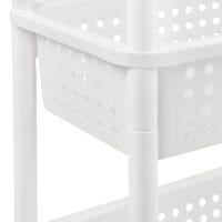 Rollregal 77x22x48cm mit Körben 3 Etagen Weiss