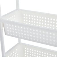 Rollregal 100x22x48cm Rollwagen Weiss