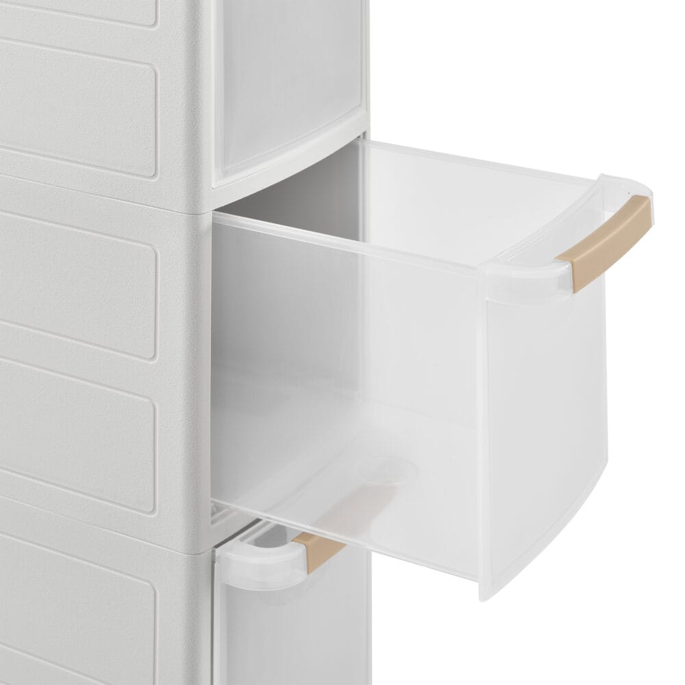 Rollregal 85x18x46.5cm Rollwagen Weiss
