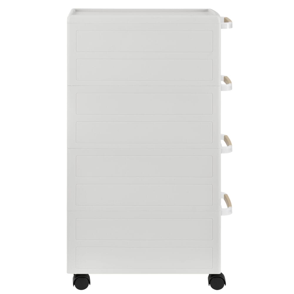 Rollregal 85x18x46.5cm Rollwagen Weiss