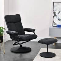 Relaxsessel Lohja 108x79x77 cm verstellbar mit Fusshocker Stoff