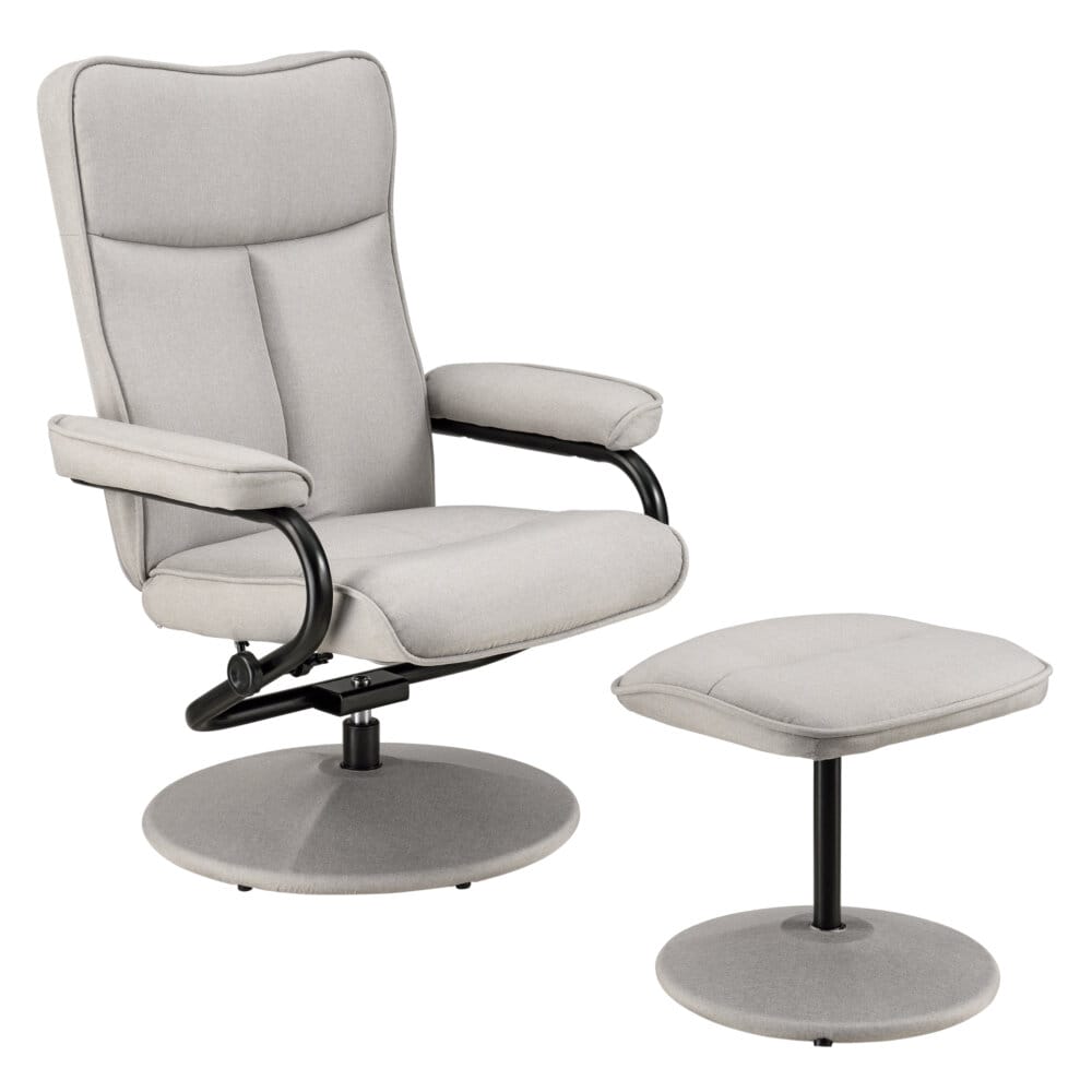 Relaxsessel Lohja 108x79x77 cm verstellbar mit Fusshocker Stoff
