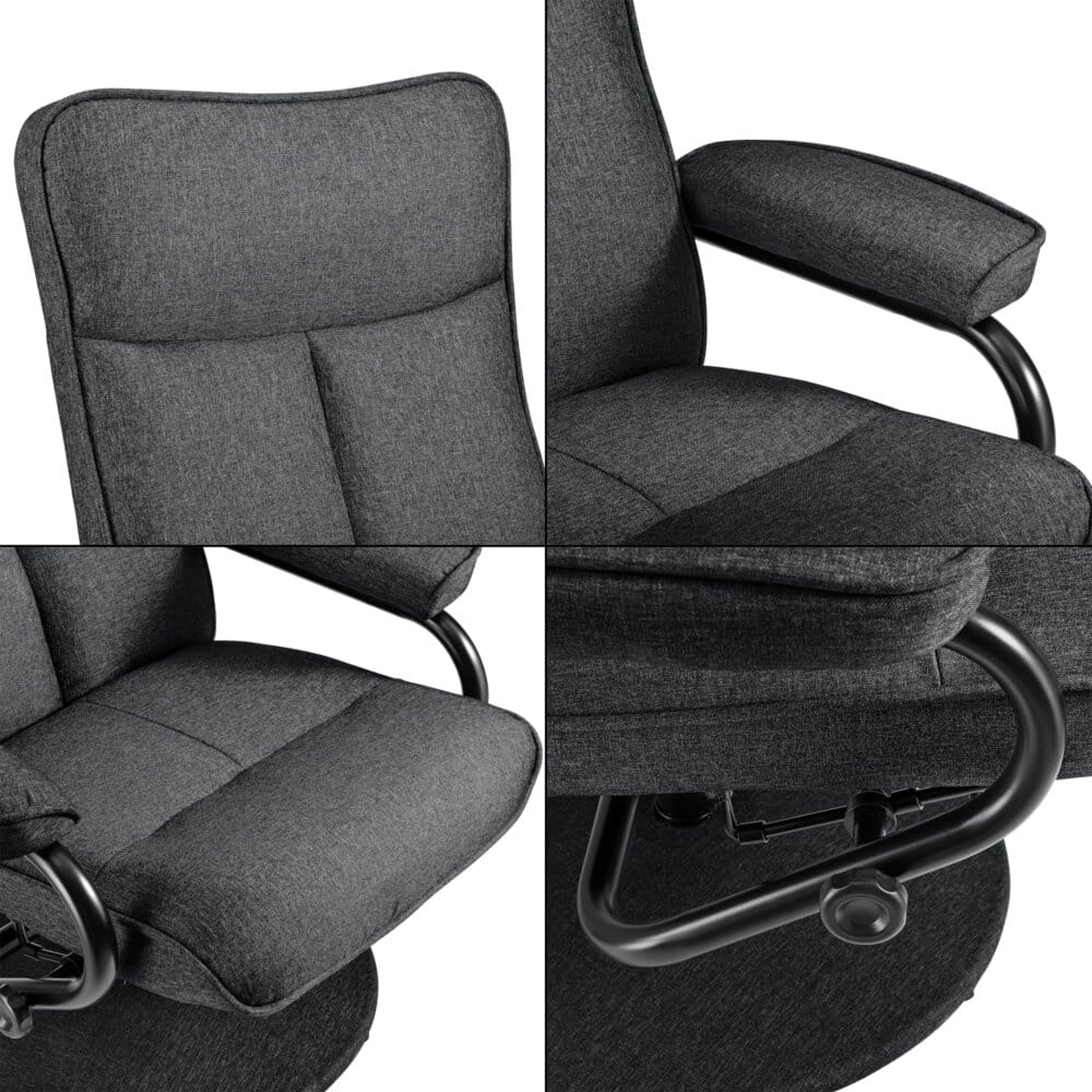 Relaxsessel Lohja 108x79x77 cm verstellbar mit Fusshocker Stoff