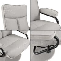 Relaxsessel Lohja 108x79x77 cm verstellbar mit Fusshocker Stoff
