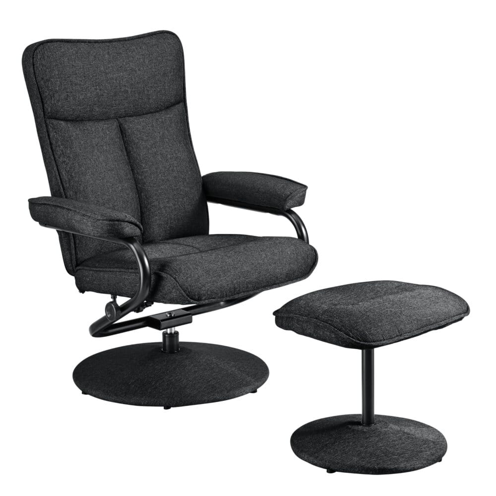 Relaxsessel Lohja 108x79x77 cm verstellbar mit Fusshocker Stoff