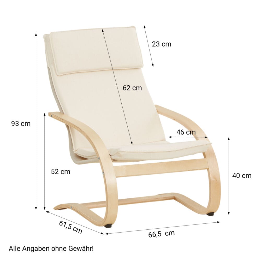 Relaxsessel Schaukelstuhl Beige