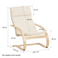 Relaxsessel Schaukelstuhl Beige