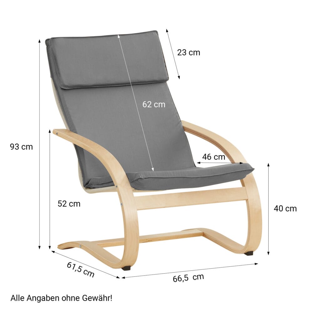 Relaxsessel Schaukelstuhl Grau