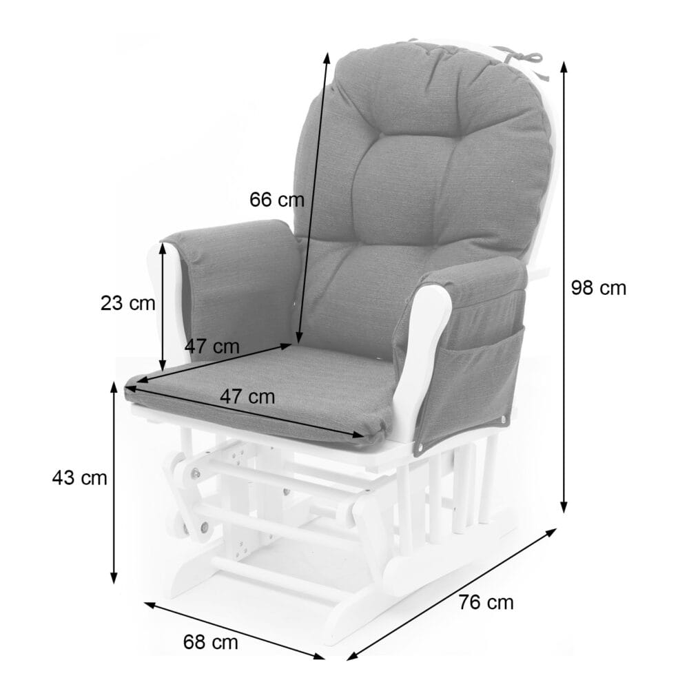 Relaxsessel Schwingstuhl mit Hocker ~ dunkelgrau