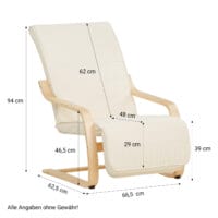 Relaxsessel mit Fussstütze Beige