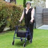 Rollator Gehilfe mit Sitz 2in1 ~ faltbar und höhenverstellbar