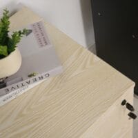 Rollcontainer Aktenschrank abschliessbar 2 Schubladen natur
