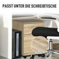 Rollcontainer Bürocontainer 2 Schubladen natur
