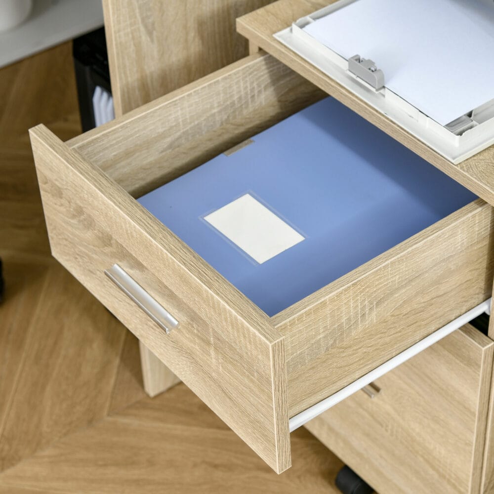 Rollcontainer Bürocontainer 2 Schubladen natur