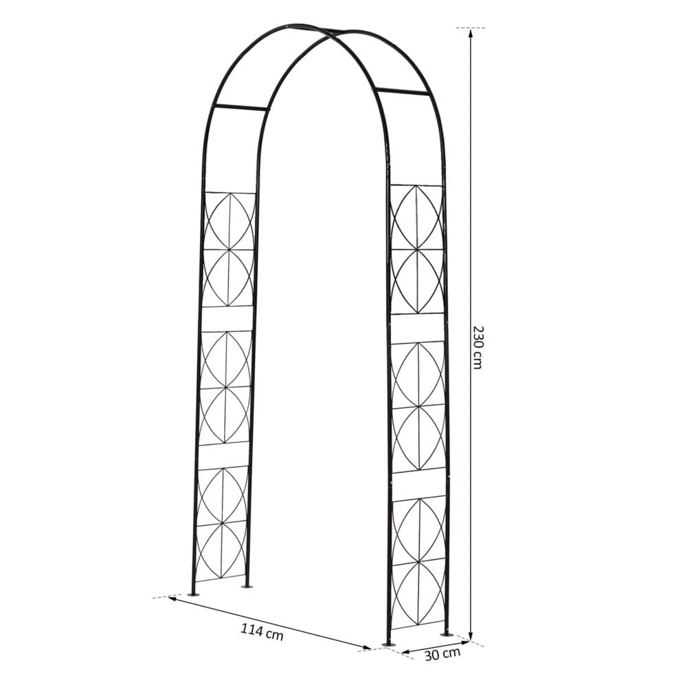 Rosenbogen Rankgitter Rankhilfe Torbogen Metall 230cm