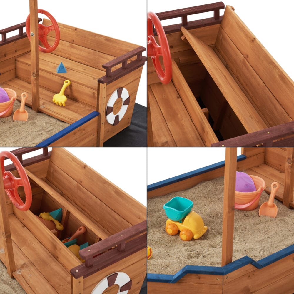 Sandkasten Grömitz Segelschiff 103x160x78cm
