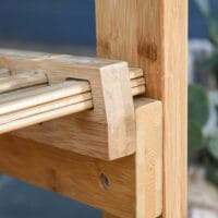 Schaukelstuhl Gartenstuhl Bambus natur