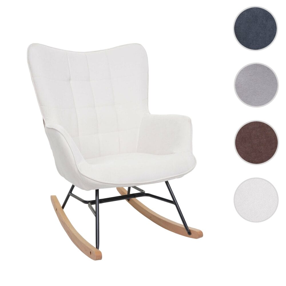 Schaukelstuhl JAM-K36 Relaxsessel Fernsehsessel ÖKO-TEX creme-beige