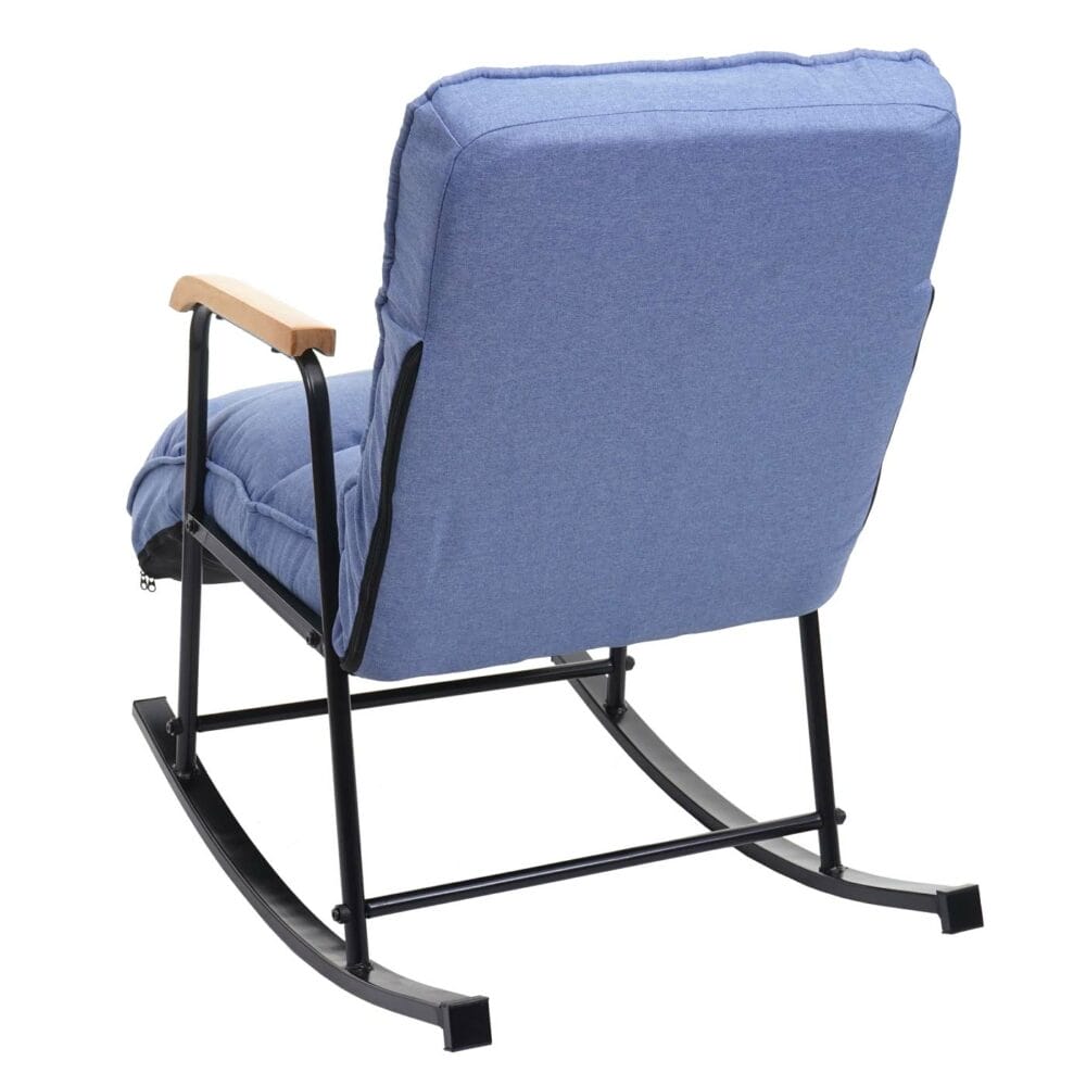 Schaukelstuhl JAM-K40 Relaxsessel Liegefunktion Metall blau