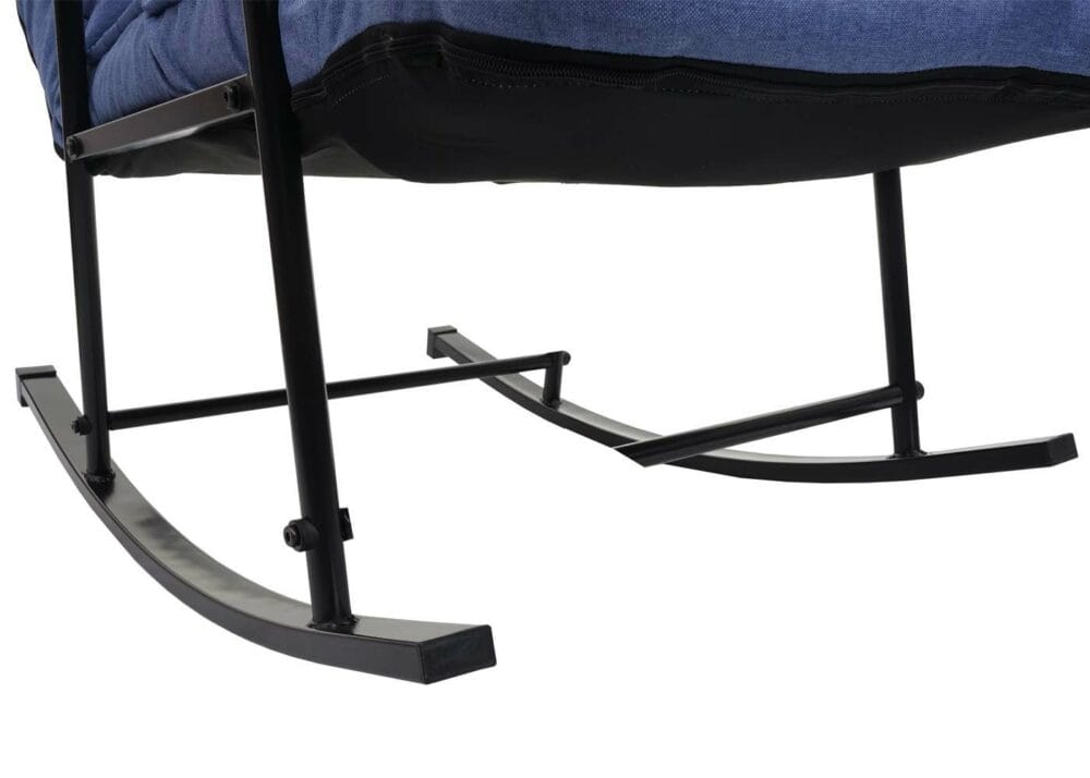 Schaukelstuhl JAM-K40 Relaxsessel Liegefunktion Metall blau