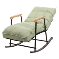Schaukelstuhl JAM-K40 Relaxsessel Liegefunktion Metall mint-grün