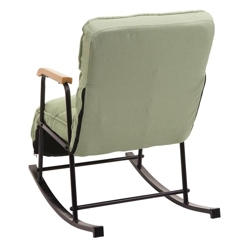Schaukelstuhl JAM-K40 Relaxsessel Liegefunktion Metall mint-grün