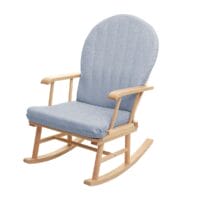 Schaukelstuhl Nostalgie Massivholz ~ grau