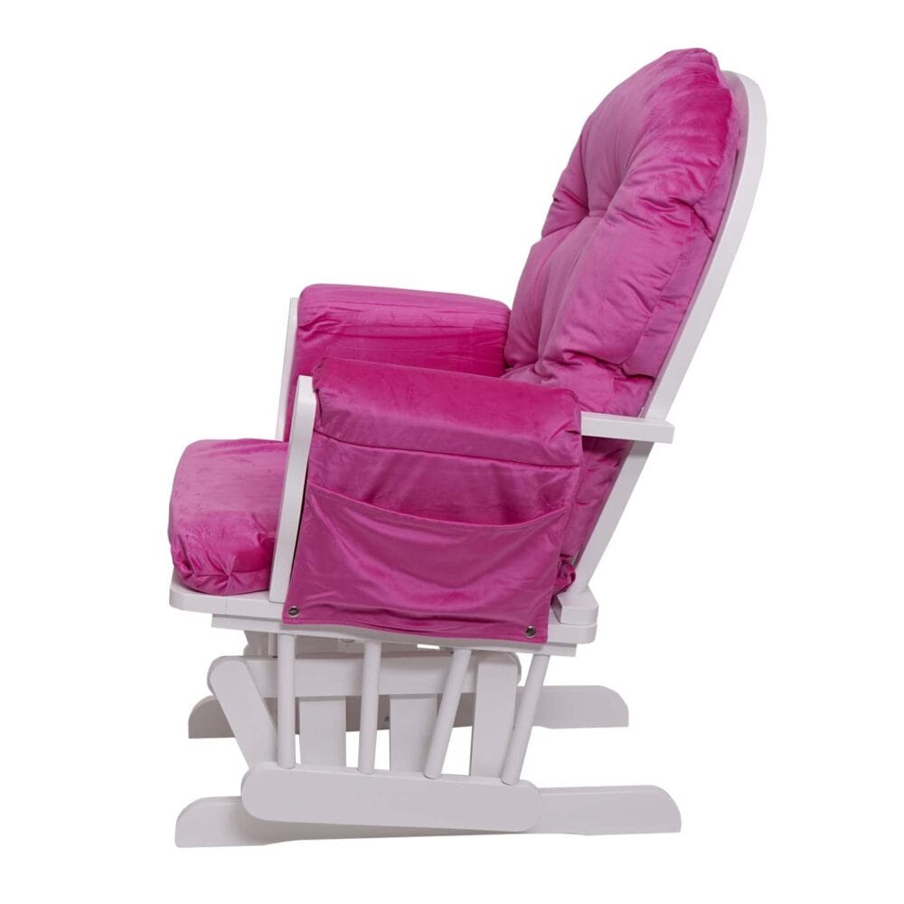 Schaukelstuhl Relaxsessel Schwingstuhl  ~ Samt pink