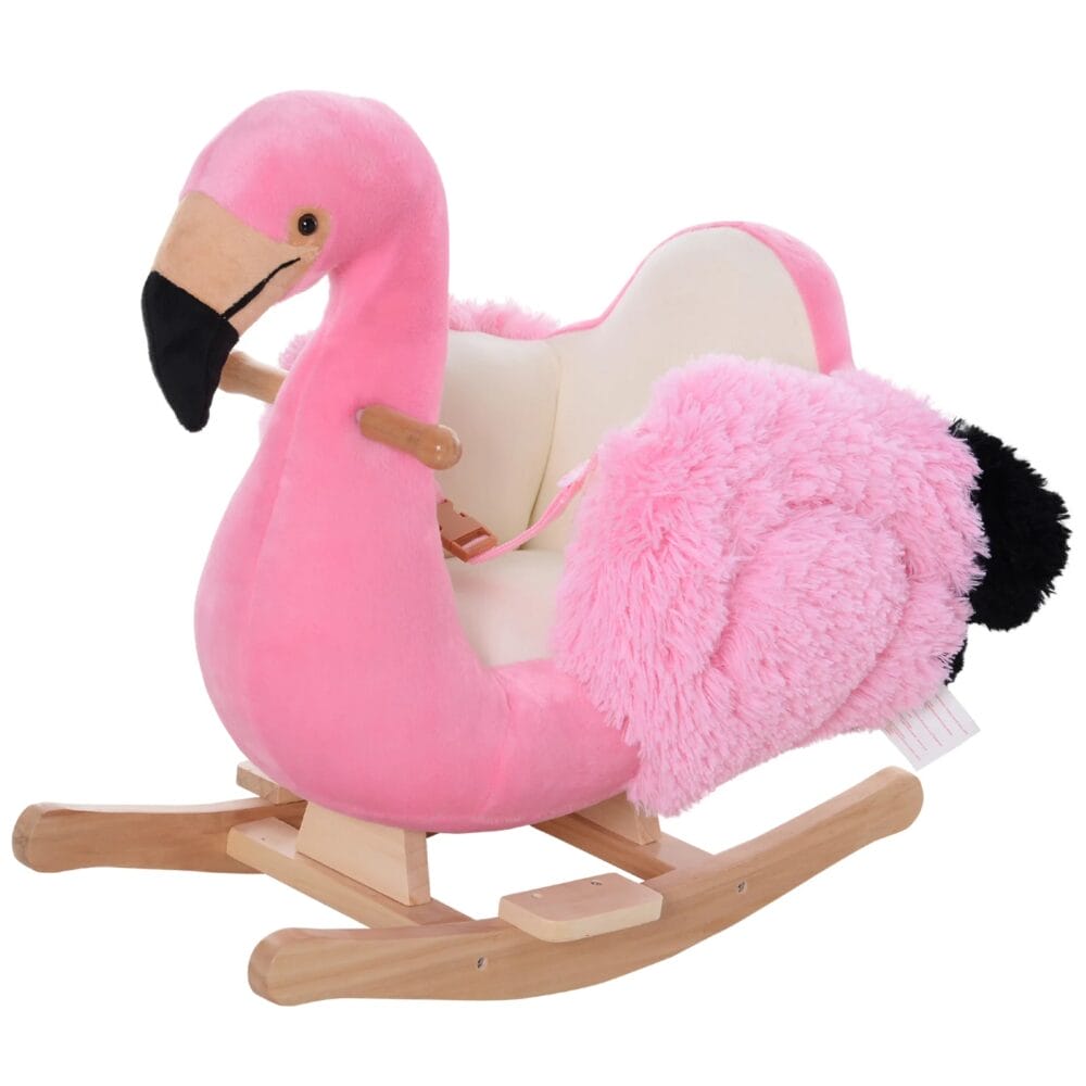 Schaukeltier Schaukelpferd Flamingo mit Sound