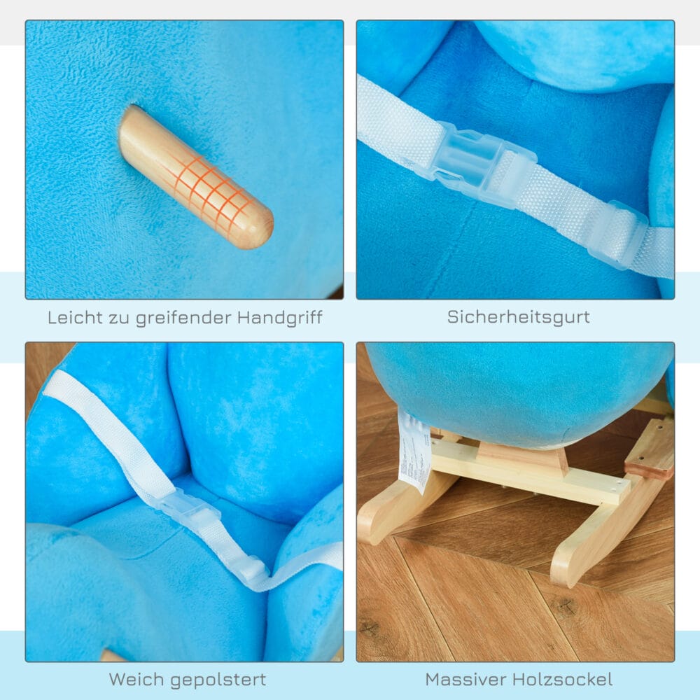Schaukeltier Wal mit Sound  60x33x50cm