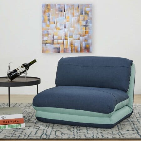 Schlafsessel Schlafsofa Funktionssessel Stoff/Textil blau