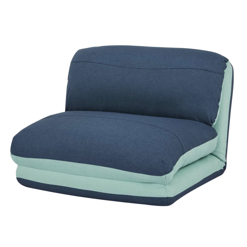 Schlafsessel Schlafsofa Funktionssessel Stoff/Textil blau