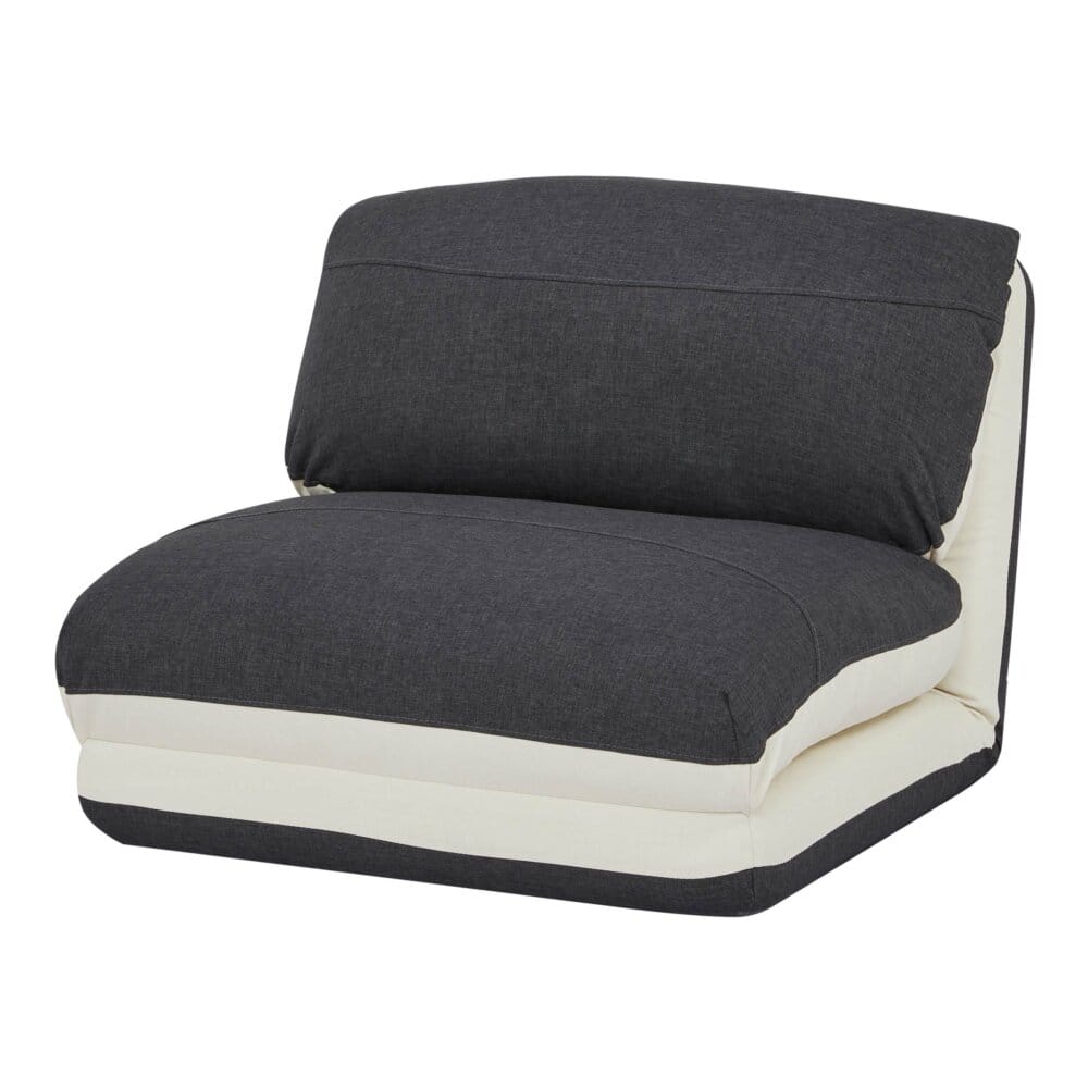 Schlafsessel Schlafsofa Funktionssessel Stoff/Textil creme/schwarz