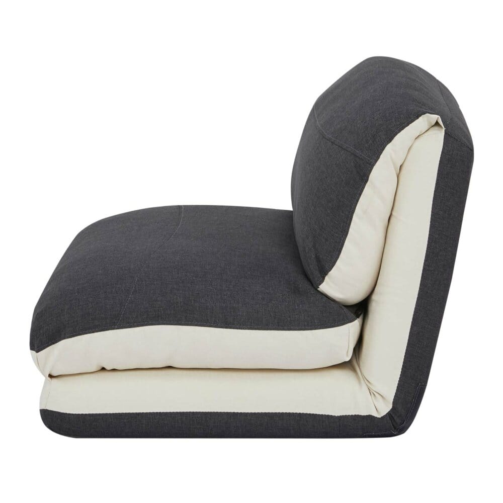 Schlafsessel Schlafsofa Funktionssessel Stoff/Textil creme/schwarz