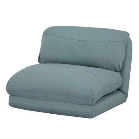 Schlafsessel Schlafsofa Funktionssessel Stoff/Textil grau-blau