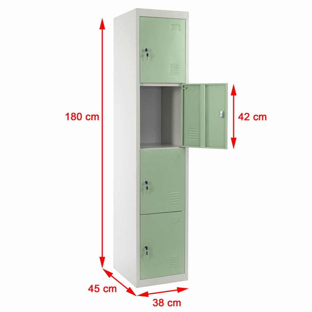 Schliessfach Boston Spind Metall 180x38x45cm grün