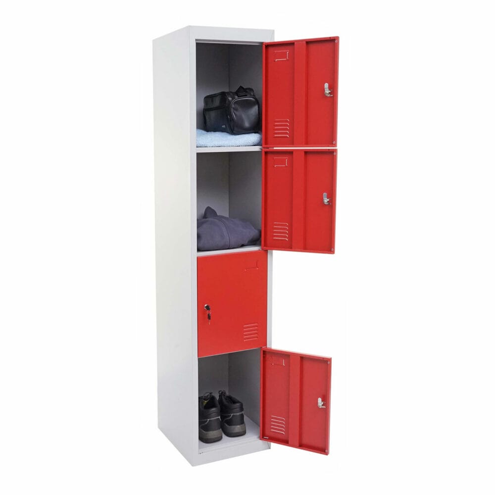 Schliessfach Boston Spind Metall 180x38x45cm rot