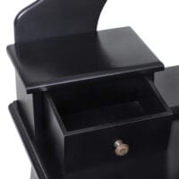 Schminktisch Kosmetiktisch drei Schubladen und Hocker schwarz