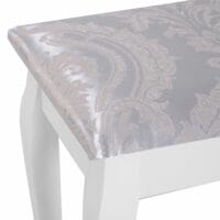 Schminktisch Kosmetiktisch drei Schubladen und Hocker weiss