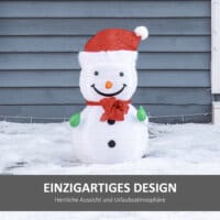 Schneemann mit LED 30 cm x 30 cm x 51 cm