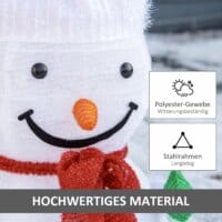 Schneemann mit LED 30 cm x 30 cm x 51 cm
