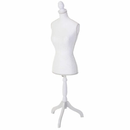 Schneiderpuppe weiblich Schaumstoff ~ Weiss mit Spitze