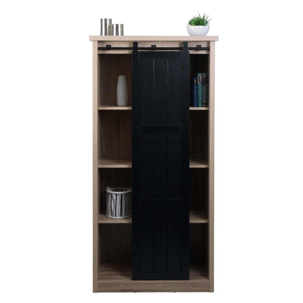 Schrank JAM-K75 Kommode Highboard Schiebetüre 163x76x38cm