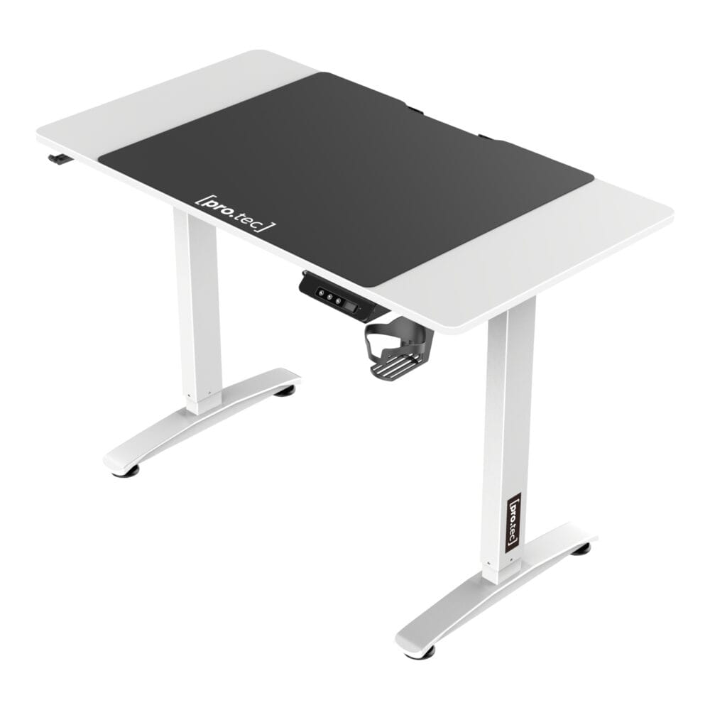 Höhenverstellbarer Tisch Visalia elektrisch 110x60cm Weiss